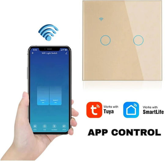 Comutator de Perete Wi-Fi Auriu