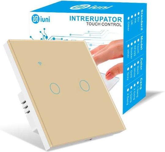 Comutator de Perete Wi-Fi Auriu