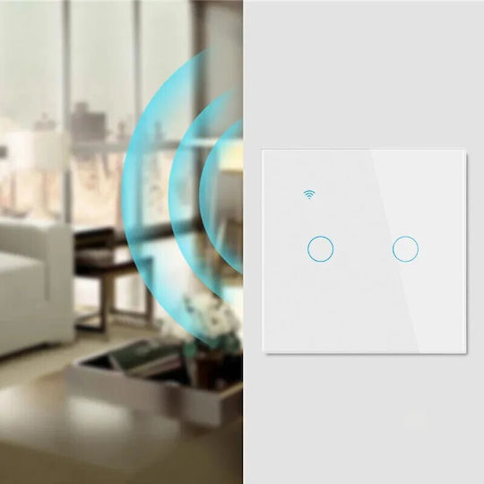 Încastrat Comutator de Perete Wi-Fi Alb