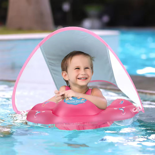 bebeLOGIC Schwimmtrainer Swimtrainer mit Sonnenschutz Rosa