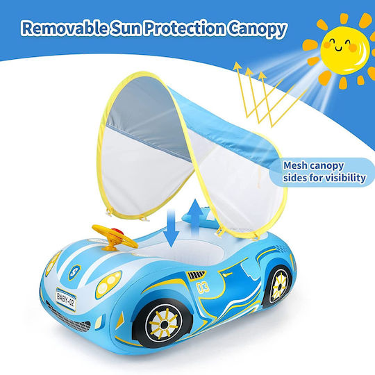 Inflatable Car Sunshade Babies Children Blue Suitable Ages 1-4 Bebelogic