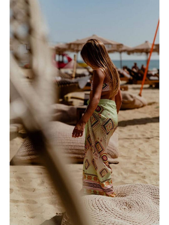 Φούστα Παραλίας Lime Christina Lagopoulou Cl23-131 Πράσινο Lime