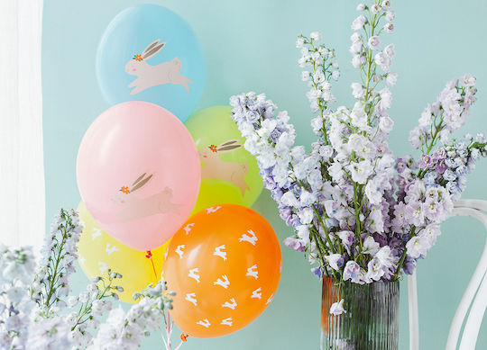 Set of 7 Balloons Latex Multicolored 30cm