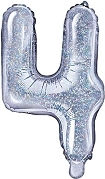 Luftballon Folie Zahl Silber 35cm