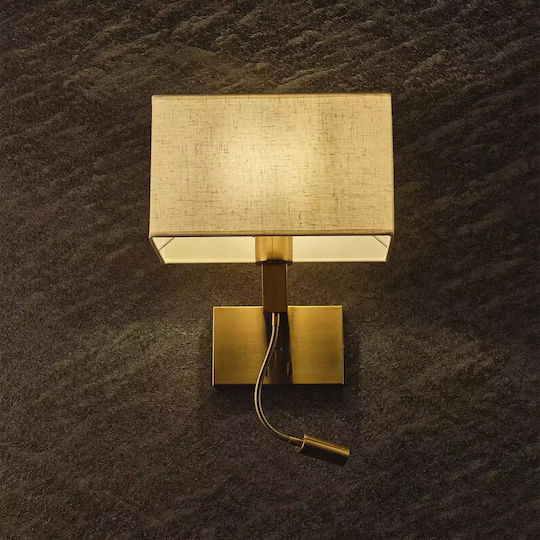 Modern Lumină de Perete cu Soclu E27 cu Port USB Bronz
