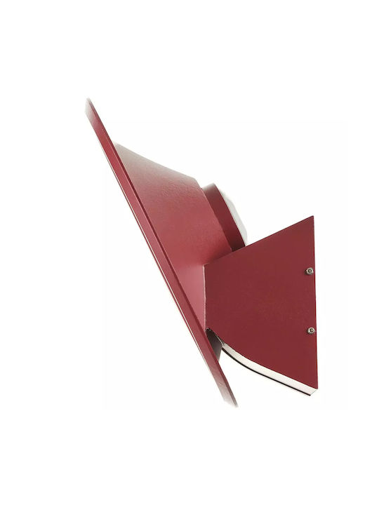 Modern Lamp Wall with Integrated LED and Natural White Light Red
