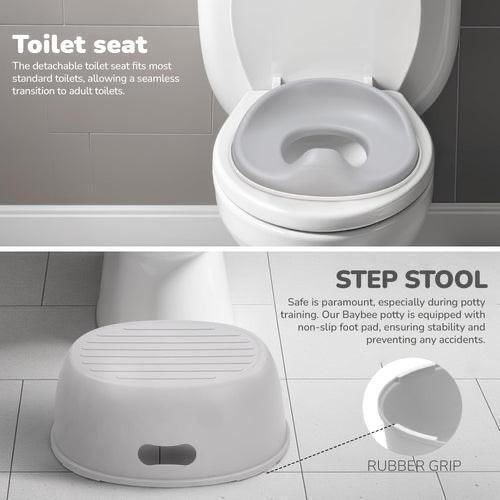 3-in-1 Training Potty Toilet Seat Gray