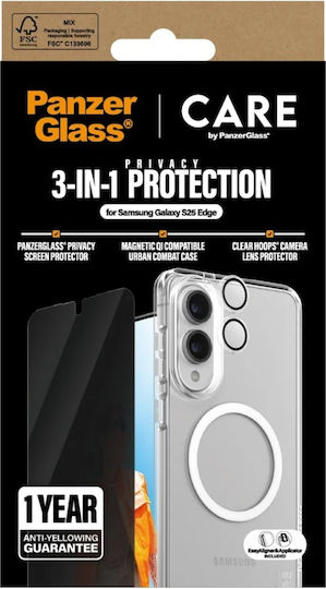 CARE by PanzerGlass Back Cover Tempered Glass Transparent (Galaxy S25 Edge)