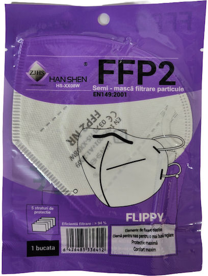 Mască de protecție Țesătură FFP2 Alb 80buc