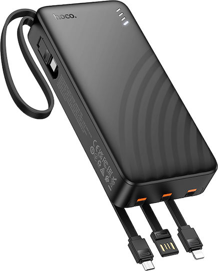 Hoco J146A Power Bank 20000mAh με Θύρα USB-A και Θύρα USB-C Μαύρο