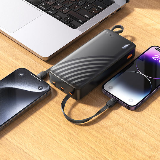 Hoco J146A Power Bank 20000mAh με Θύρα USB-A και Θύρα USB-C Μαύρο
