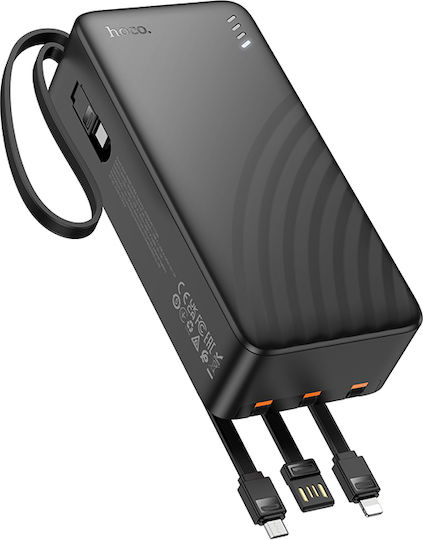 Hoco J146B Power Bank 30000mAh 20W with USB-A Port and USB-C Port Black