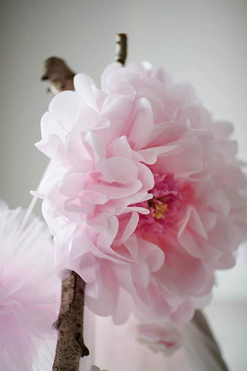 Pompon-Dekorationen Roségold