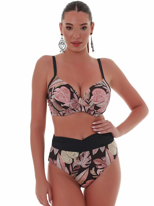 Chic Classics Bikini Сутиен E Чашка с Подплънки Флорален Blue
