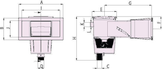 Concrete Skimmer Large Opening Square Lid 15lt Iml