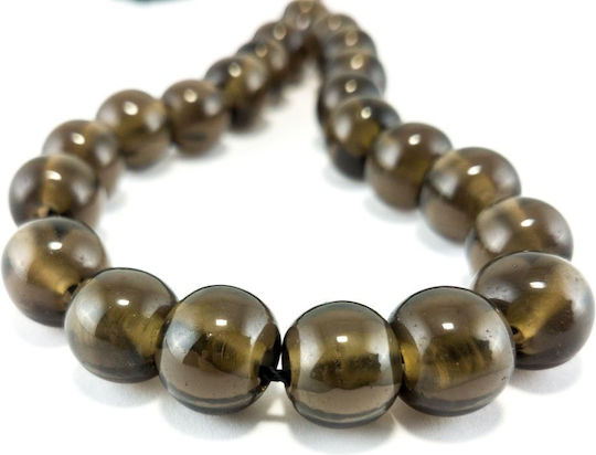 Glass Worry Beads with Tassel Black 1.2cm