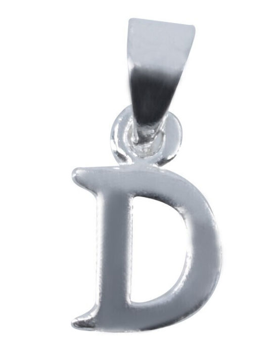 925 Silver Pendant Letter D