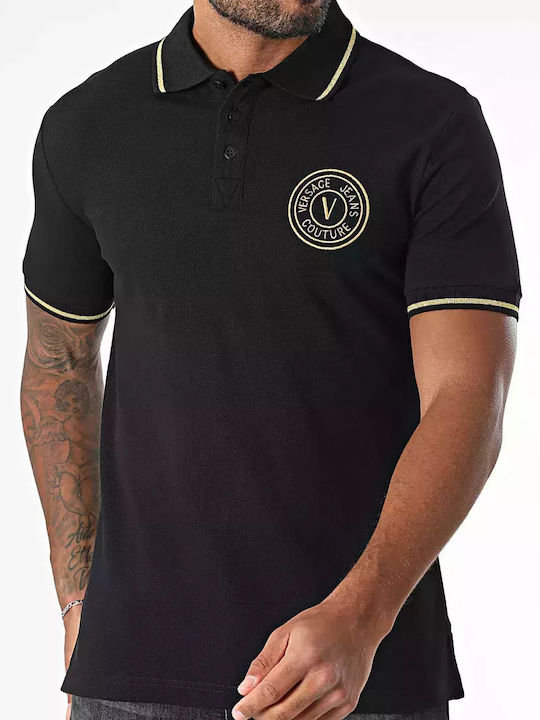 Polo Short Sleeve Black Blouse