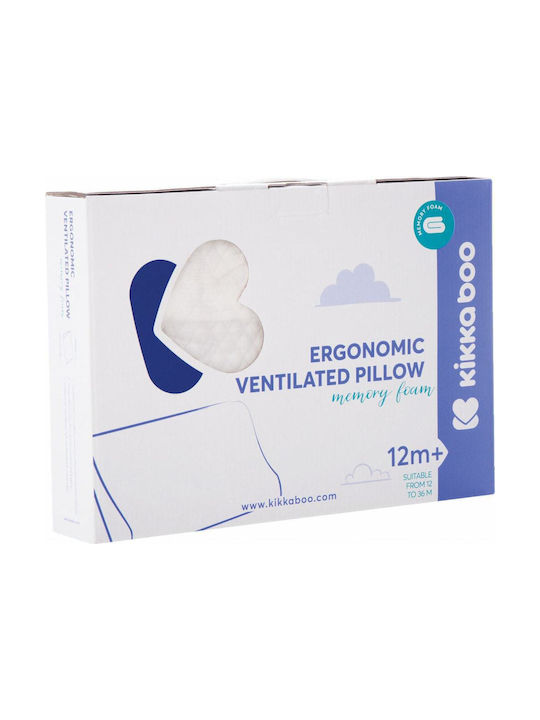 Kikka Boo Βρεφικό Μαξιλάρι Ύπνου Memory Foam Ventilated 25x34εκ.