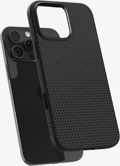 Spigen Liquid Air T (MagFit) Задна корица Силикон 0.3мм Черен (iPhone 16 Pro Max)