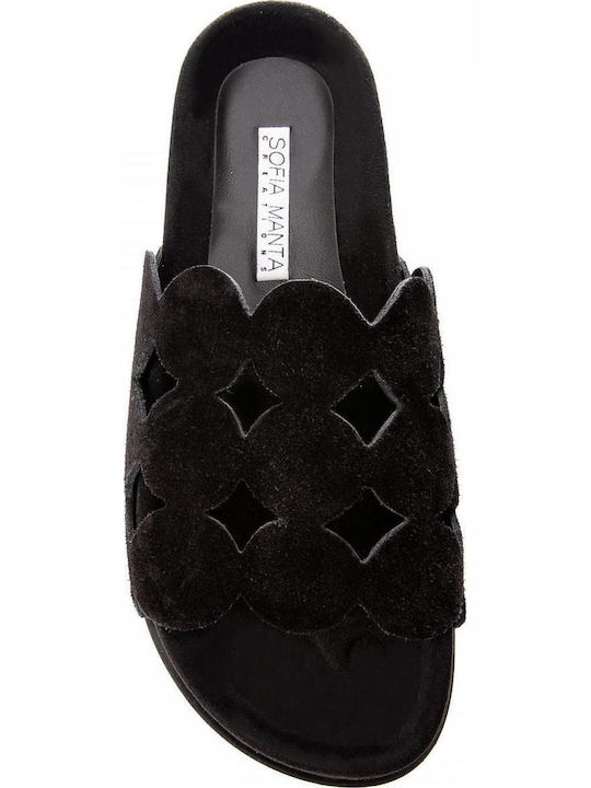 Women's Flat Sandals in Black Color