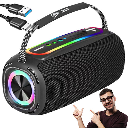 V-tone BWS210 Bluetooth високоговорител с живот на батерията до 3 часа Черен