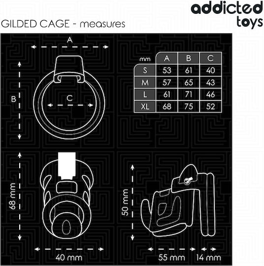 Addicted Toys Κλουβί Πέους σε Μαύρο Χρώμα