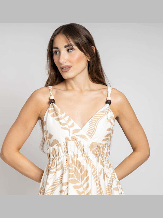 Rochie Maxi de Vară Bej