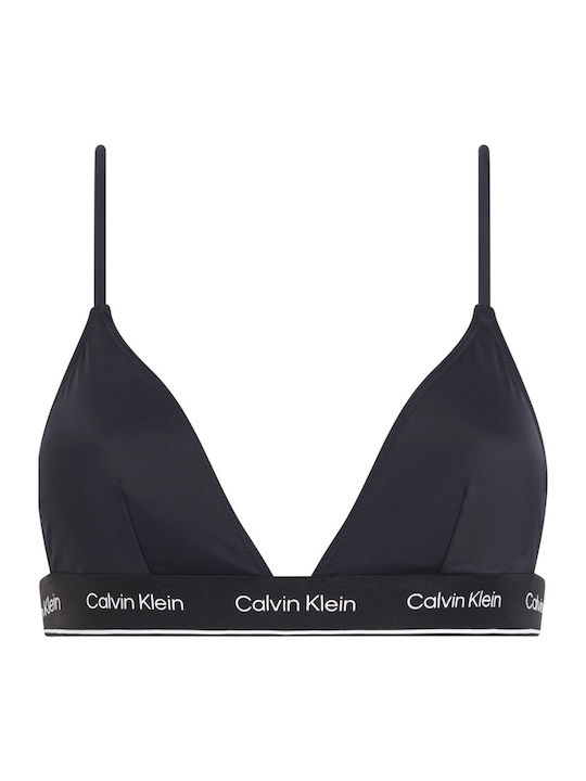 Triangle Bikini Top with Adjustable Straps Black