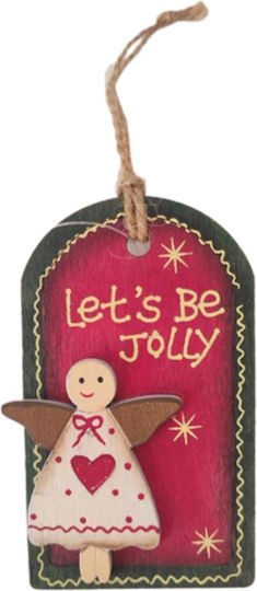 Hanging Ornament Label Wooden Multicolour 6.5x10cm