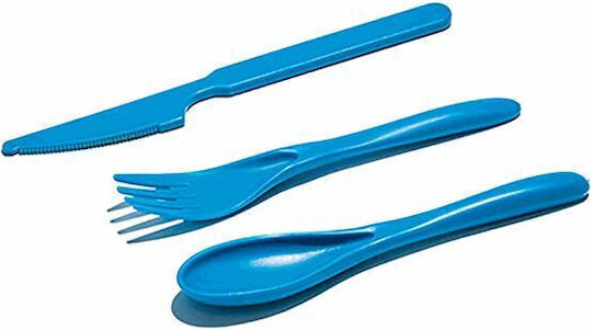 Muitomas Reisebesteck-Set 3-teilig Blaues Etui Setcutlery3bl