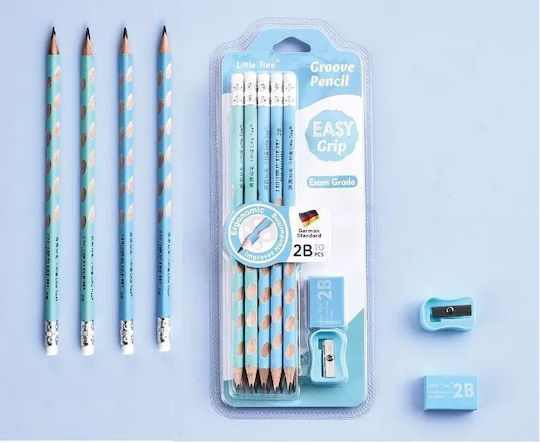 Mathv Kids Stationery Set with Pencil, Sharpener and Eraser Pink 10pcs