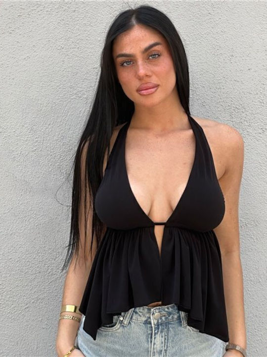 Γυναικείο Crop Top Μαύρο