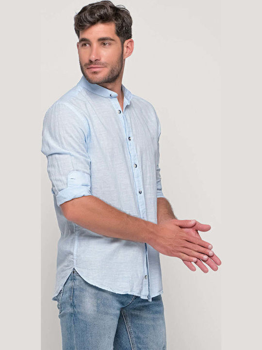 Cu mânecă lungă In Cămașă Light Blue
