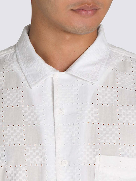 Short-sleeved Cotton Shirt Ecru
