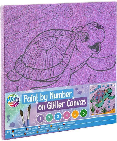 Grafix Pictură pe pânză Glitter Turtle 25x25cm