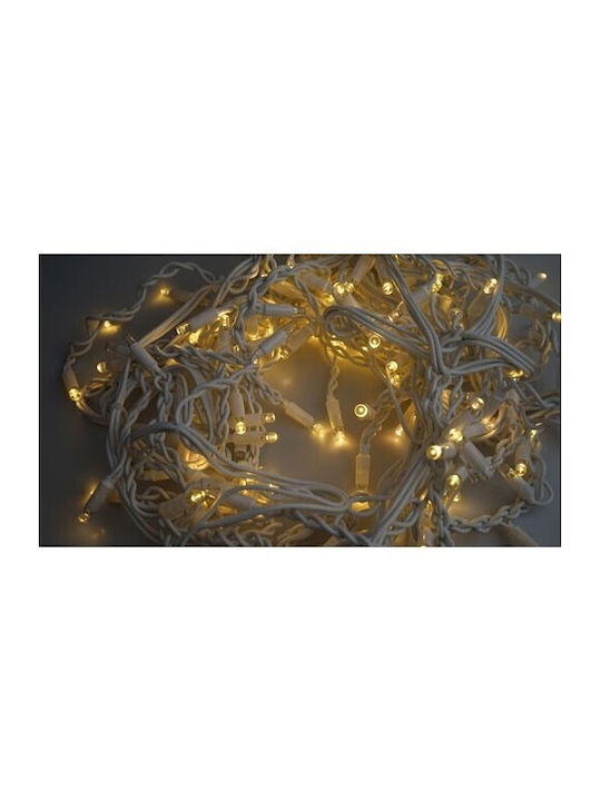 Instalare de Crăciun 50 M 1200 Luminite de Crăciun Ploaie Alb Cald Flashing Sursă de Alimentare Conectabil Extensie de 6.5 M Inclusă Cablul de Cauciuc Alb 220v Flippy