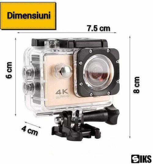 32GB Cameră de Acțiune HD (720p) Subacvatică (cu Carcasă) și Wi-Fi Aurie