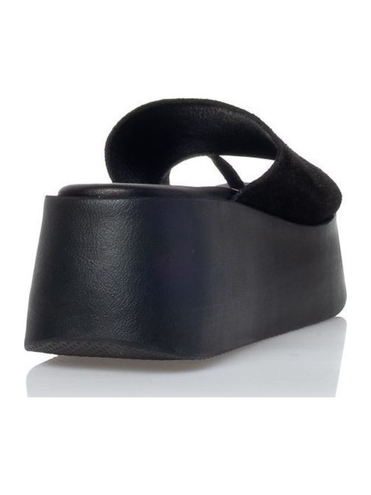Damenplattformen Schwarz