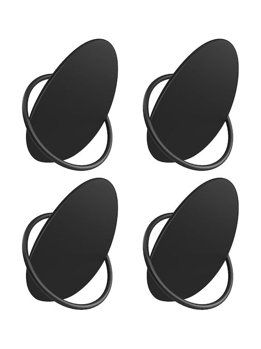 Songmics Κρεμάστρα Τοίχου Μεταλλική Μαύρη 7.2x8.5x5.2cm