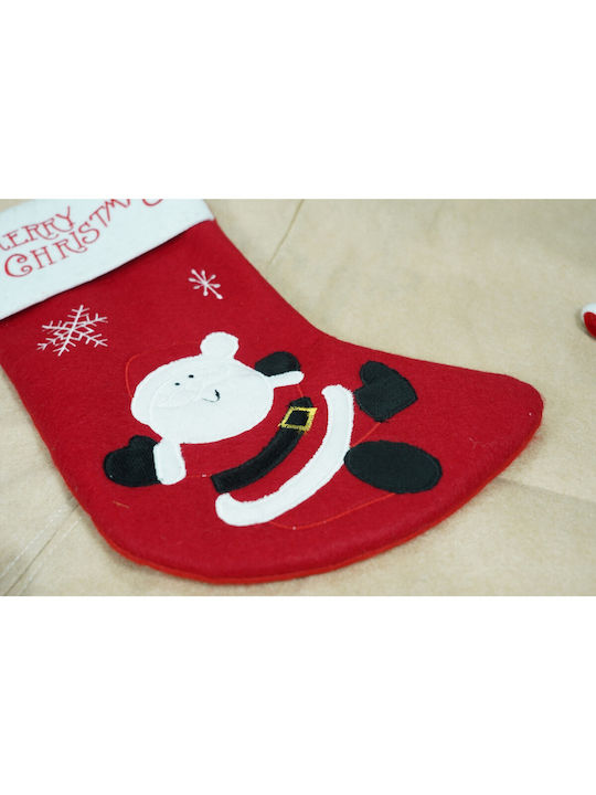 Weihnachtliche Dekorationssocken Flippy Weihnachtsmann Design Rote Größe 20x40 Cm Textil Indoor
