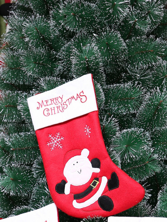 Weihnachtliche Dekorationssocken Flippy Weihnachtsmann Design Rote Größe 20x40 Cm Textil Indoor