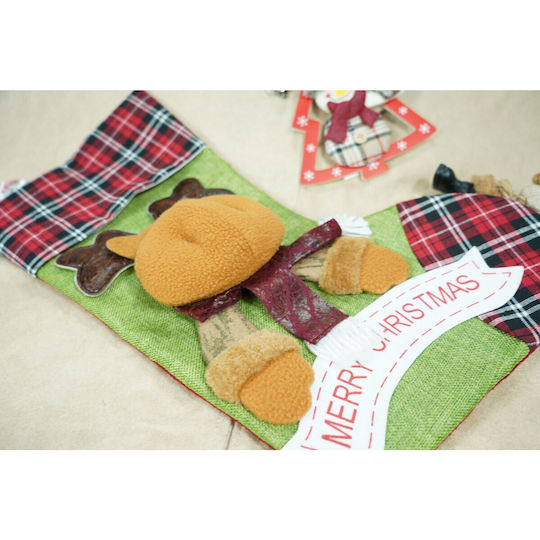 Geschenk Socken Flippy Rentier Muster Grüne Größe 23x45 cm Textil Indoor