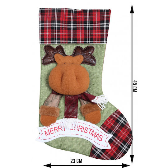 Geschenk Socken Flippy Rentier Muster Grüne Größe 23x45 cm Textil Indoor