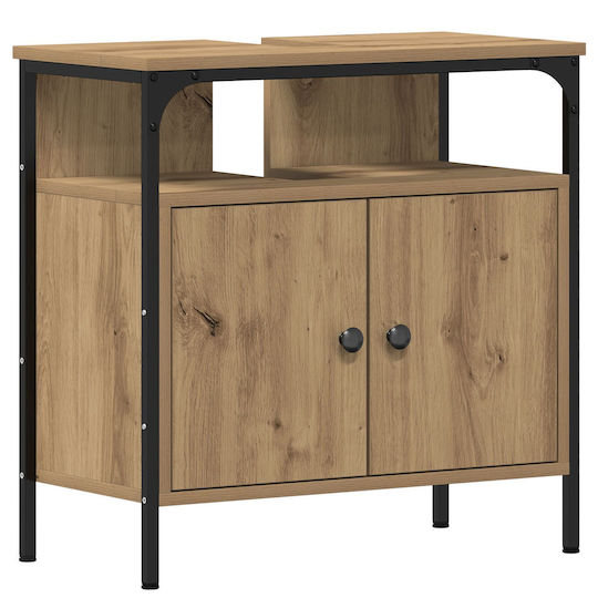 vidaXL Blat Blat fără Lavoar, cu Oglindă & Coloană Oak