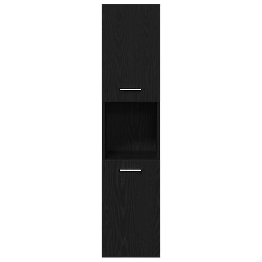 vidaXL Countertop Countertop without Sink, with Mirror & Column Black Oak