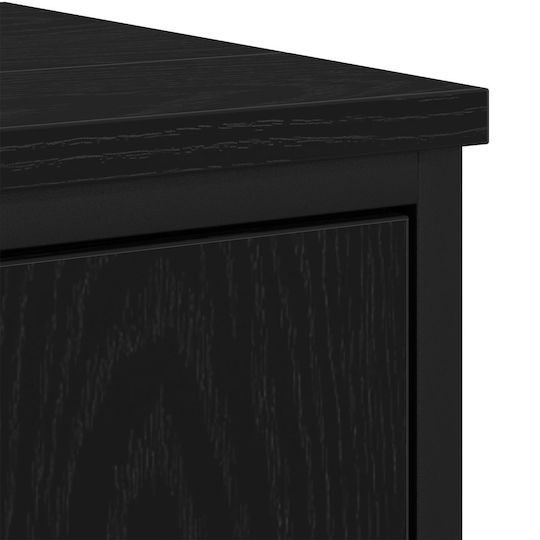 vidaXL Waschtisch Waschtisch ohne Waschbecken, mit Spiegel & Säule Black Oak
