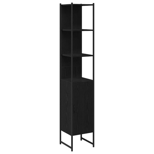 vidaXL Countertop Countertop without Sink, with Mirror & Column Black Oak
