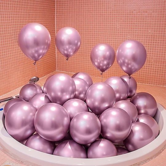 Set 10 Baloane Latex Chrome Model Flippy Party 23 Cm Violet 2.2 G