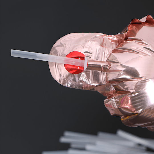 Plastic Sticks Inflating Foil Balloons Flippy 8 Cm Transparent